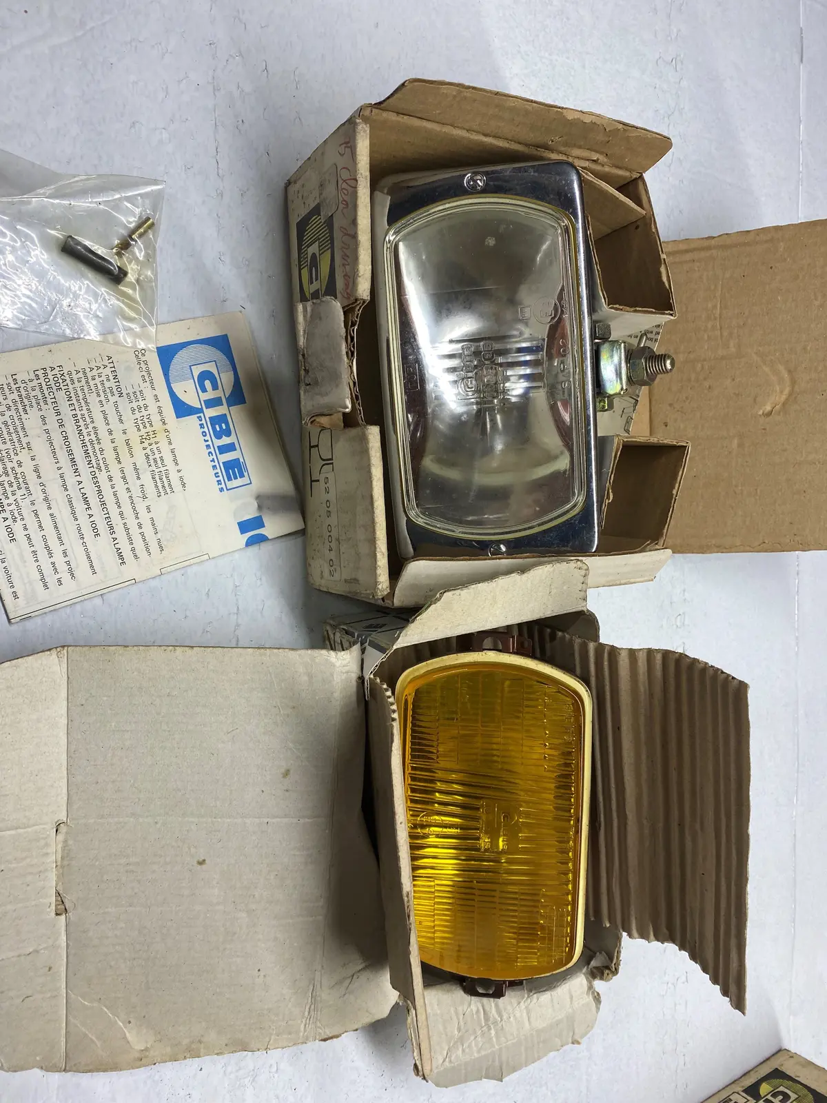 Cibie 95 Driving Light And Fog Light Nib One Amber Lens And One Light As Pictured Vintage 1