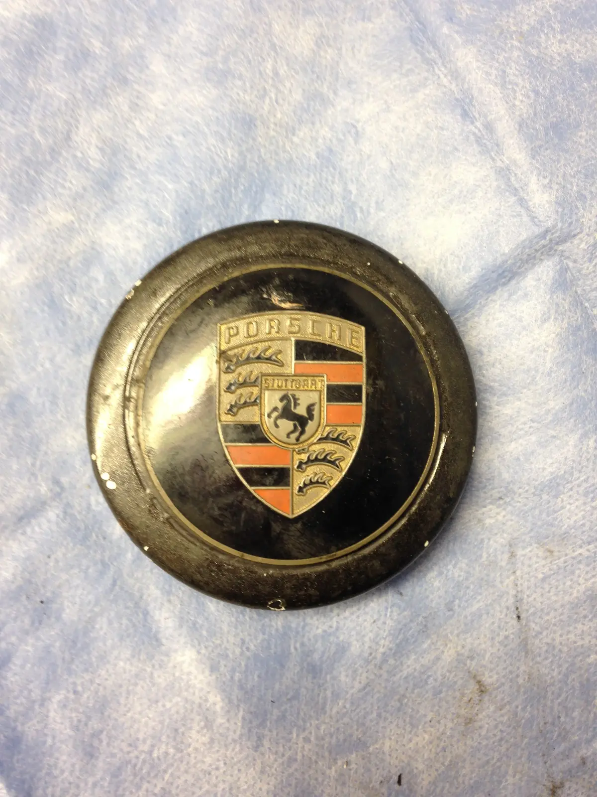 Fuchs Wheel Cap Center Black With Stick On Crest Painted  Ask About Discount Shipping! 1
