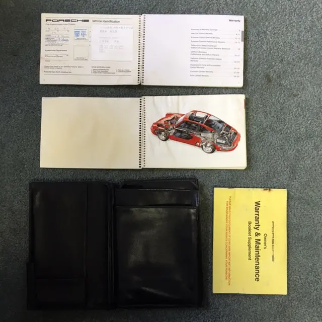Porsche 964 Owners Manuals Books Warrany Maintenance Pouch 1991 - 1