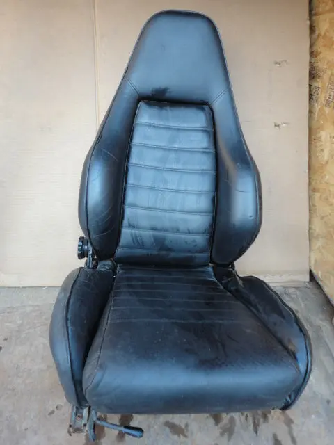 911 Sport Seat Dial Right Passenger Back Needs Repairs/Twisted Black - 1