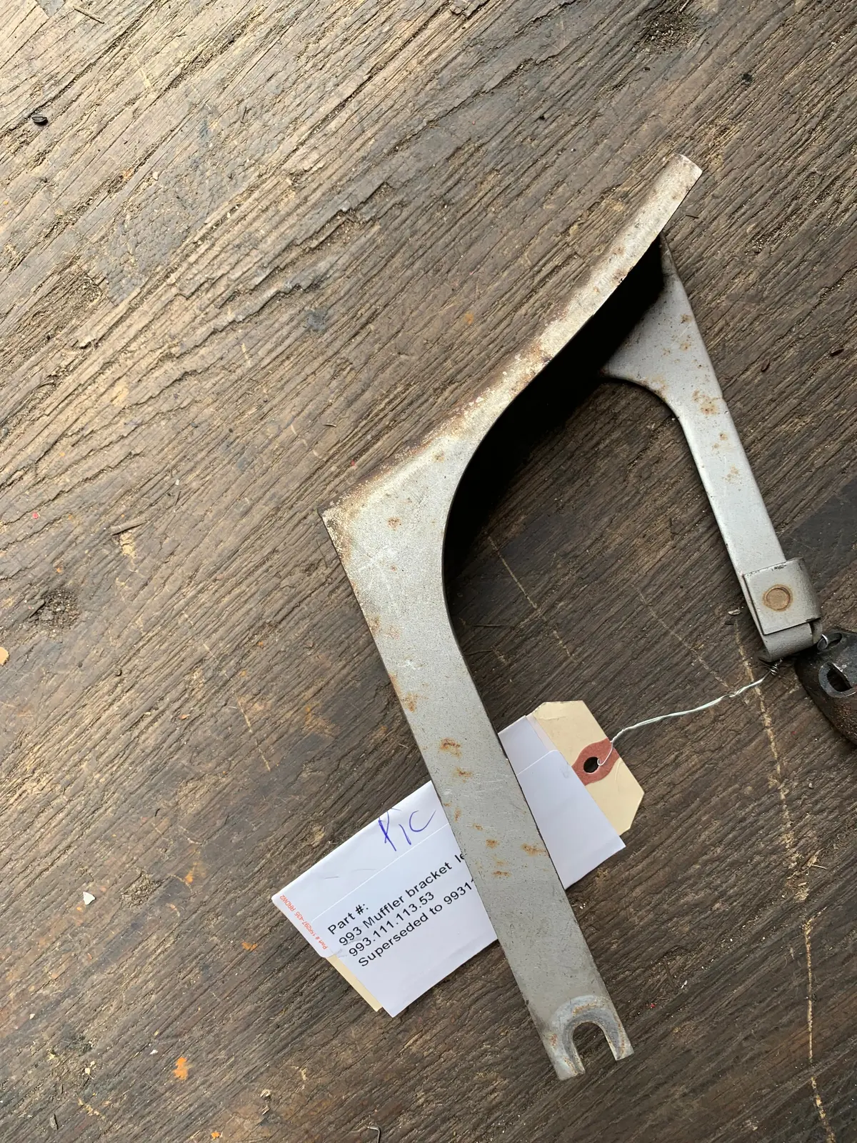 993 Muffler Bracket  Left Driver Superseded To 99311111383 Ask About Discounted Shipping! - 993.111.113.53 1