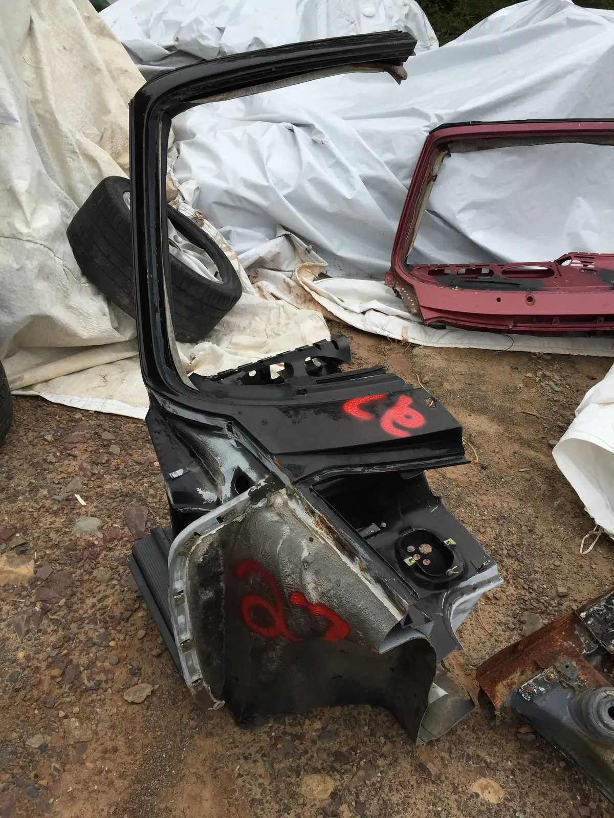 911 Front Cowl Body Cut With Partial Roof Post Windshield Pillar And Rocker Passenger Black 1986 Oversize Shipping Rates Apply 1