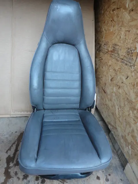 911 Seat Right Power 2-2 Way Slate Grey Needs Repair Large Tear In Seat Bottom - 1