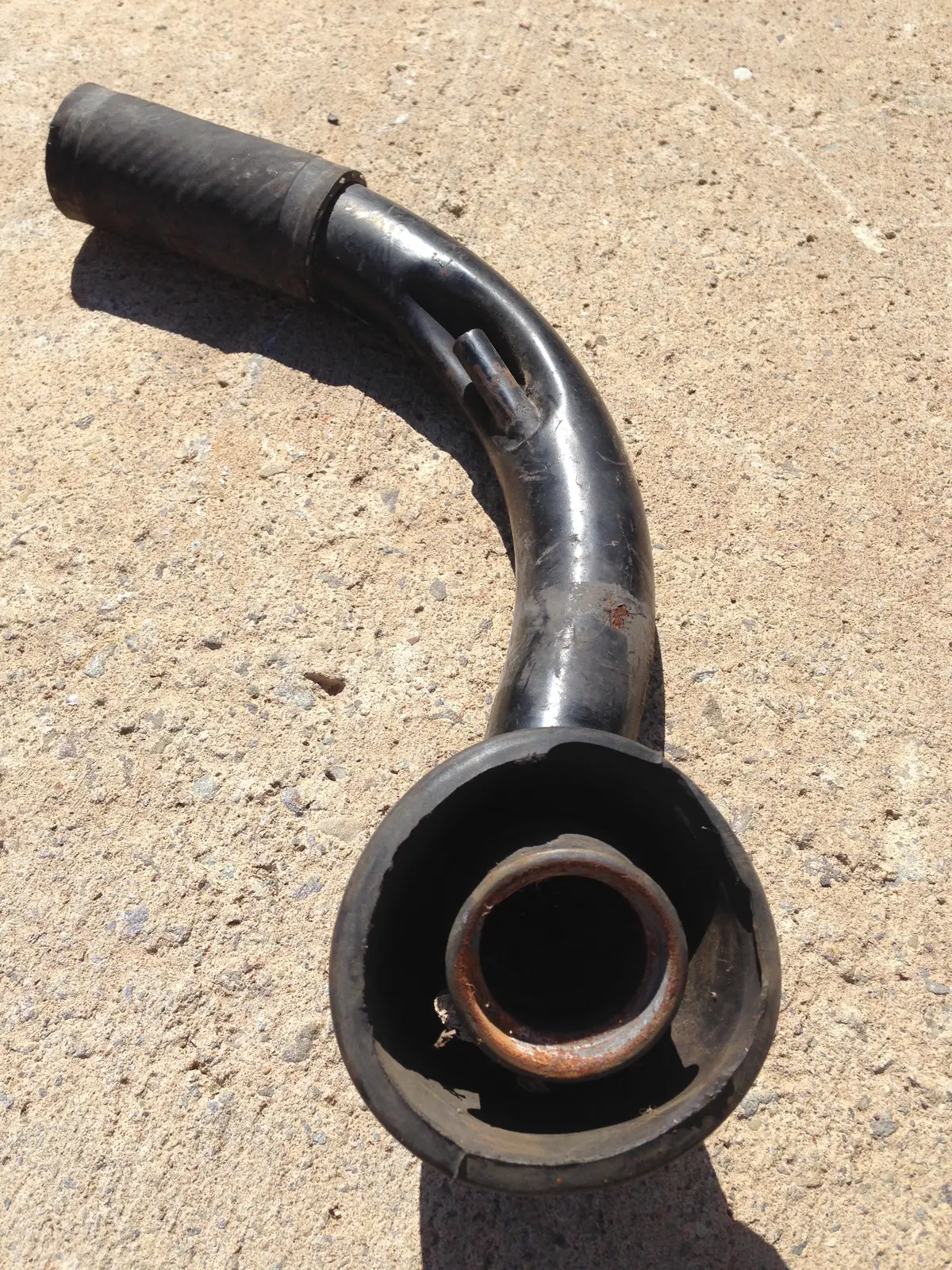 911 Fuel Filler Neck Sleeve Black Metal - 1