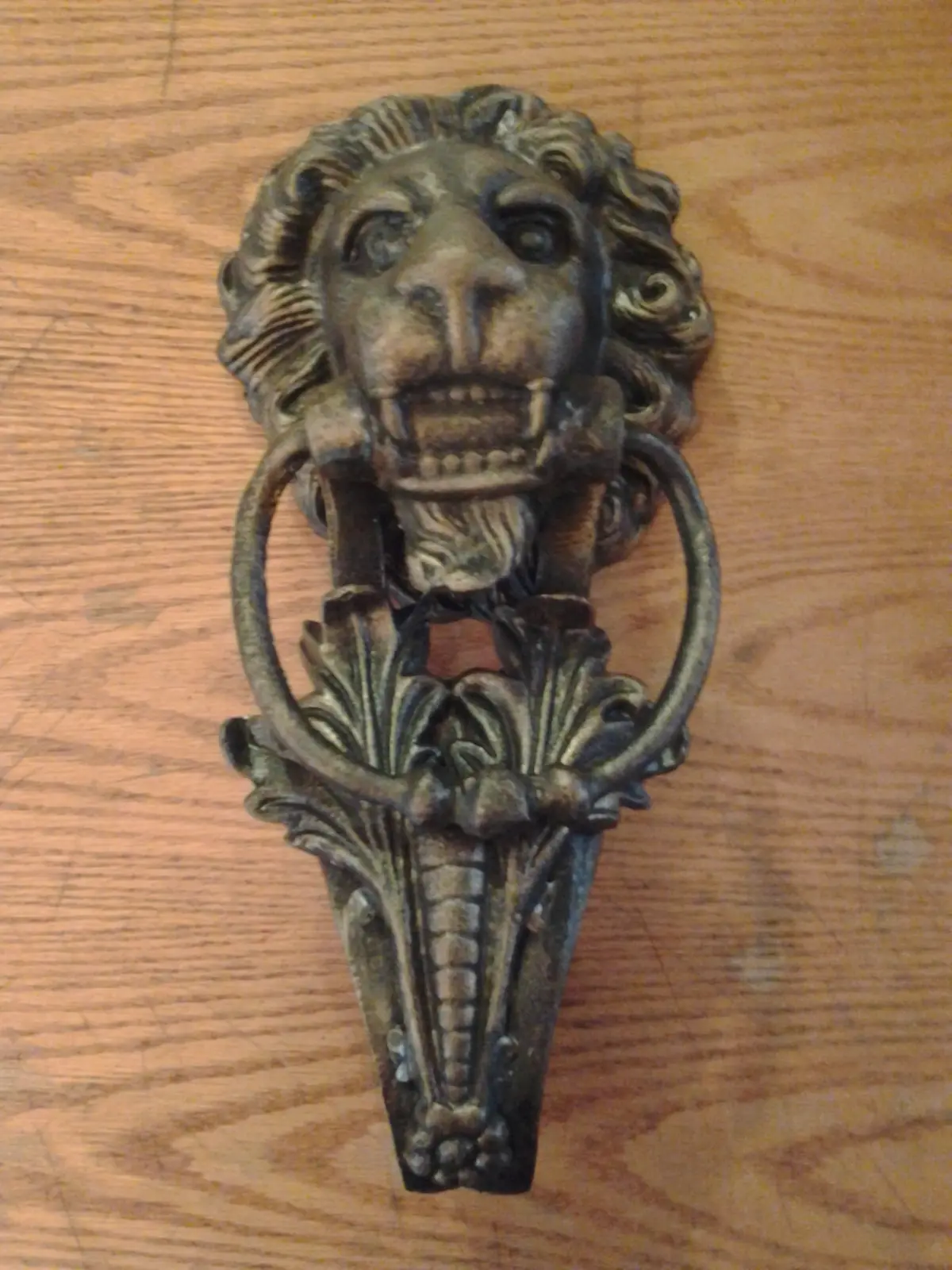 Lion Door Knocker -Cast Iron Gothic Lion Head 1