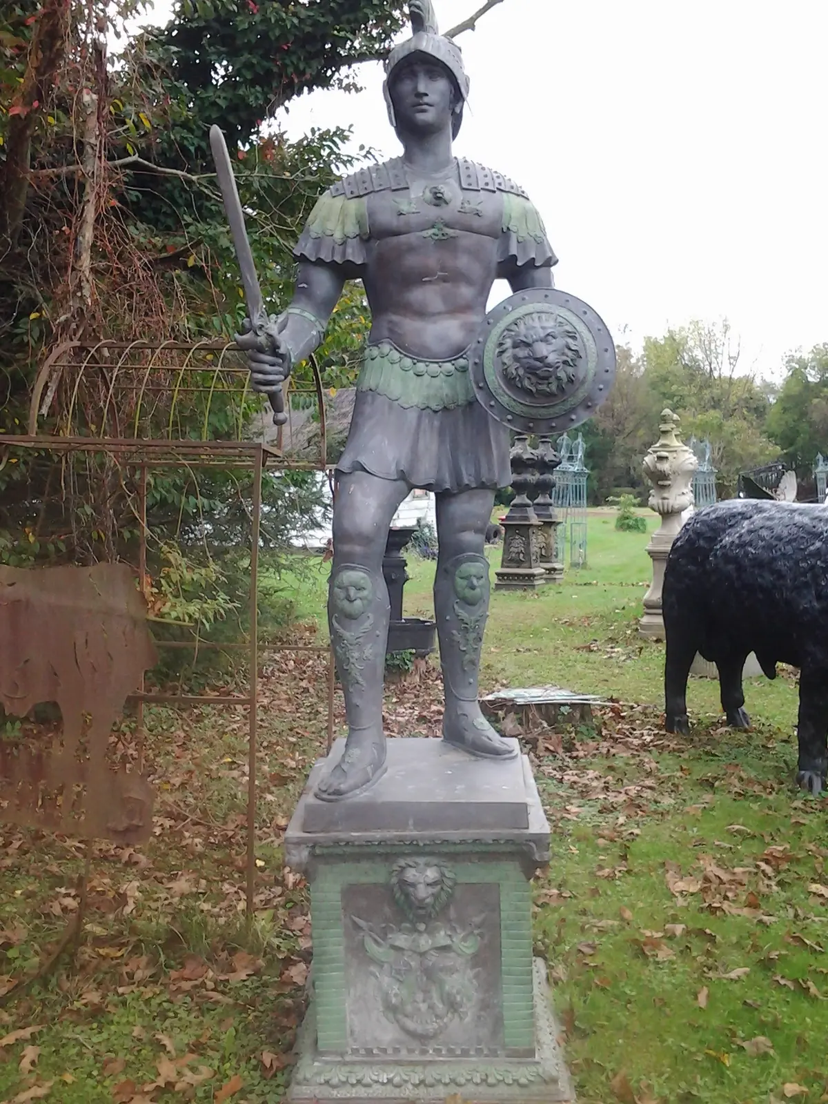 Bronze Statue - Pair Roman Warrior 1