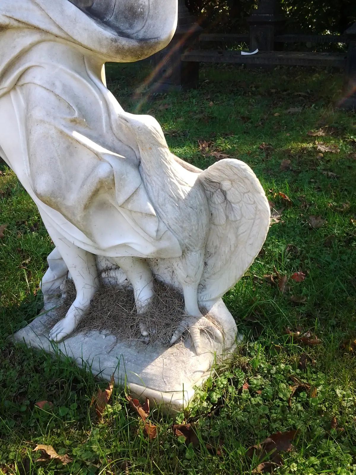 Marble Statue - Lady With An Eagle Statue 2