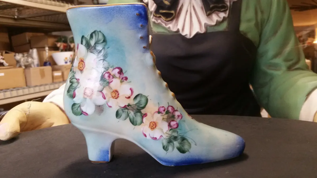 Porcelain - Blue Limoge Shoe Style 1