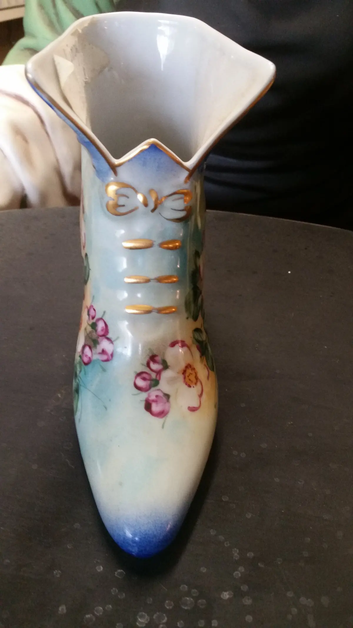 Porcelain - Blue Limoge Shoe Style 2