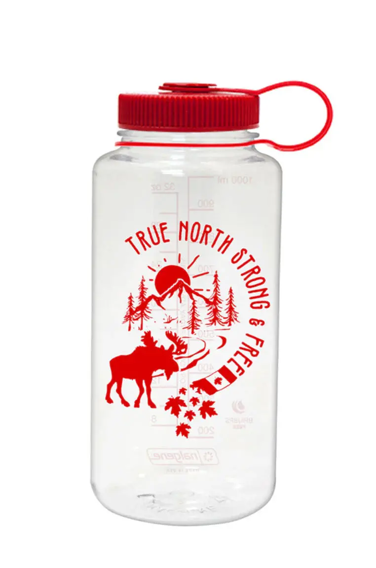 32Oz Wide Mouth Sustain Bottle - Oh, Canada Clear 1