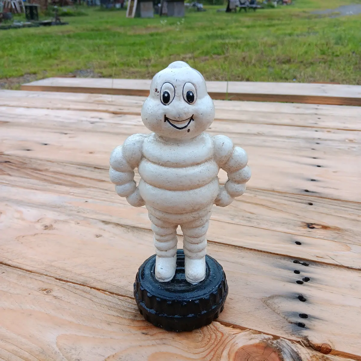 Michelin Man Standing On Tire Bank 1