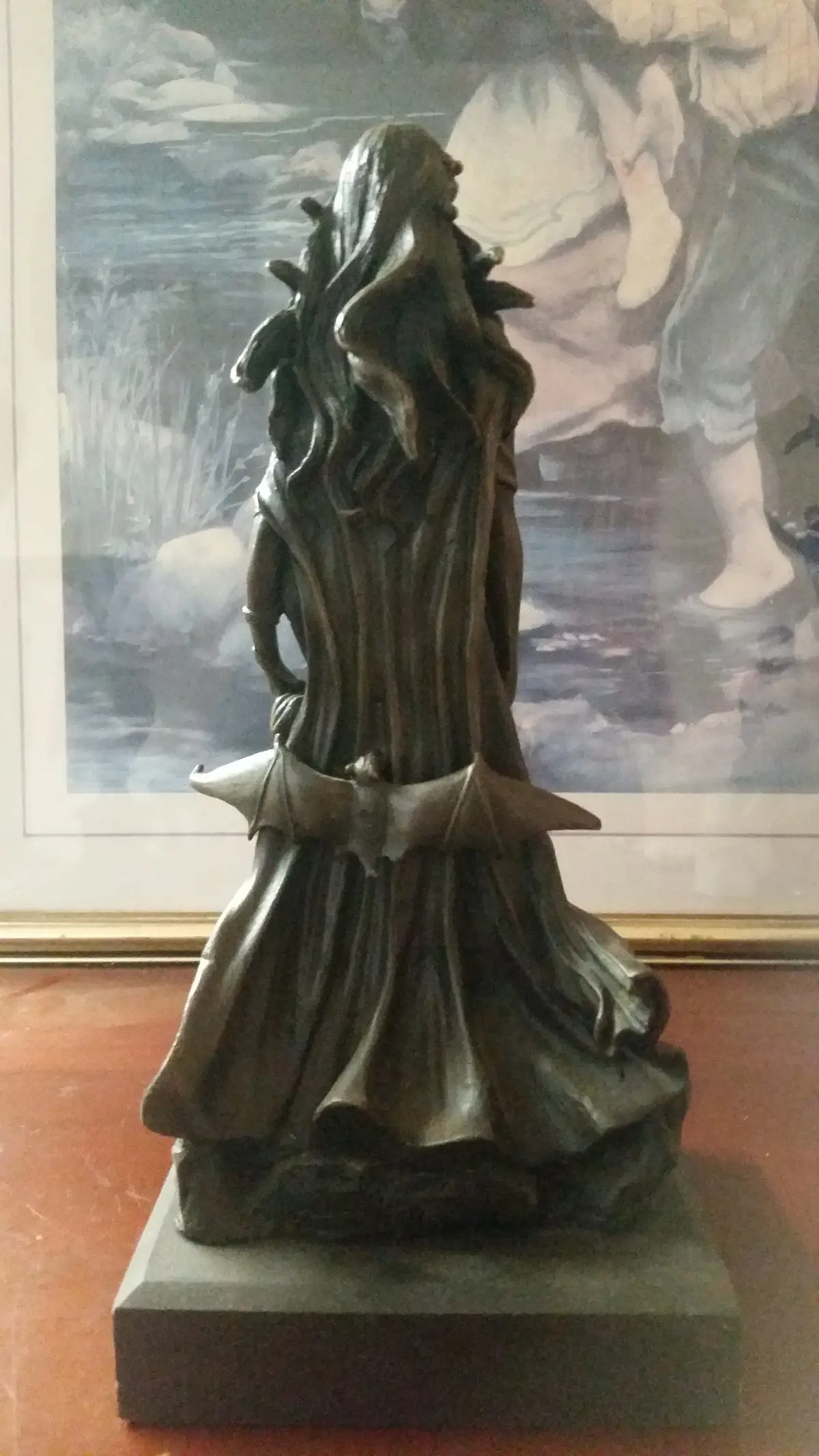 Bronze Candle Holder - Lady Warrior On Beast Tooth 2