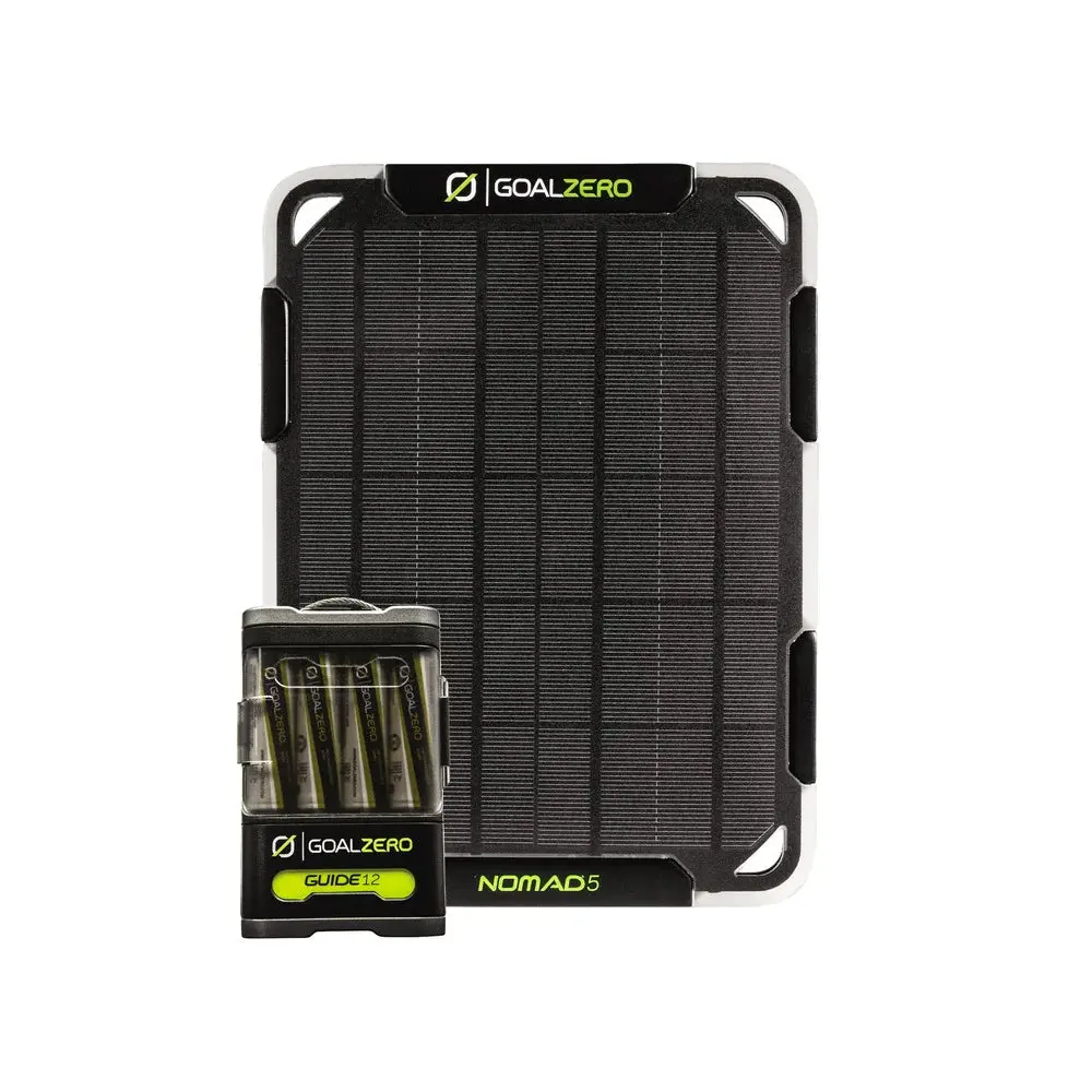 Guide 12 Plus Recharger With Nomad 5 Portable Solar Charger Kit 1