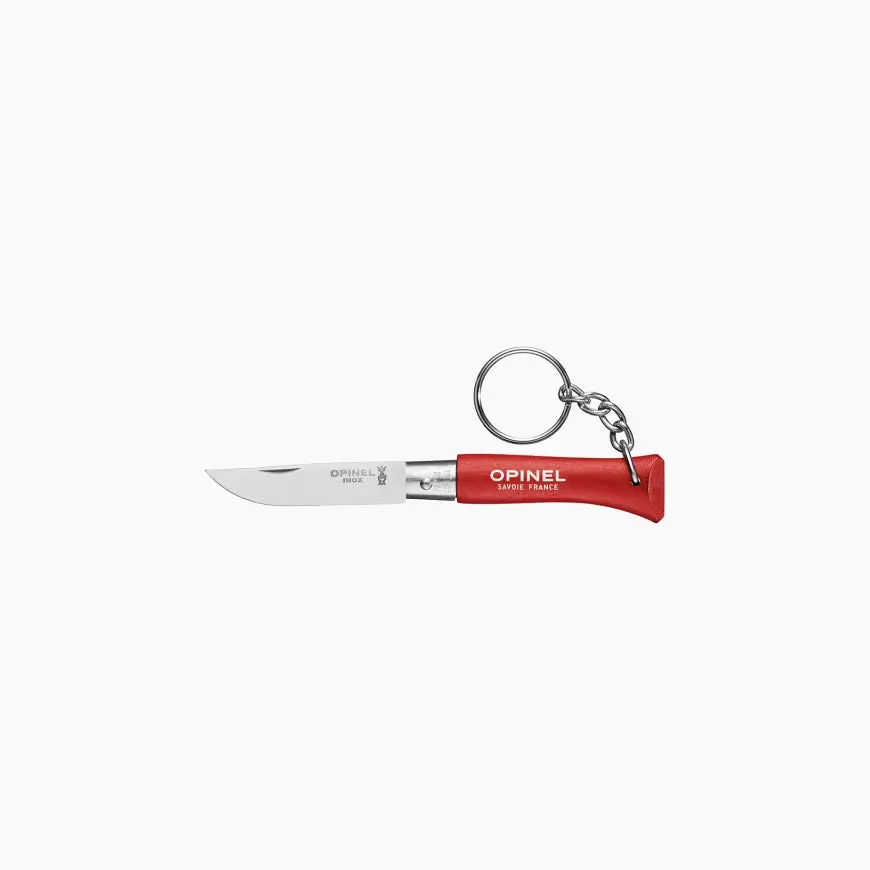 No.04 Stainless Steel Folding Knife Keychain - Deep Red 1