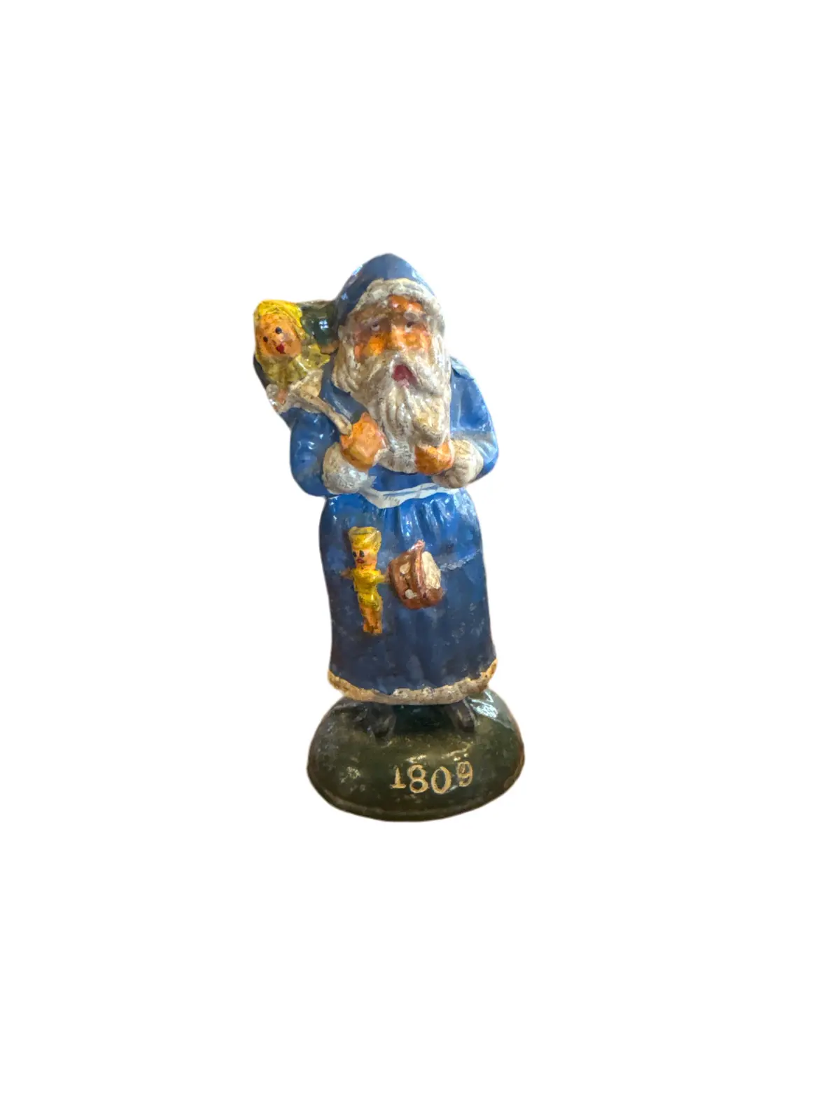 Lead Old Fashion Blue Santa Claus 1809 1
