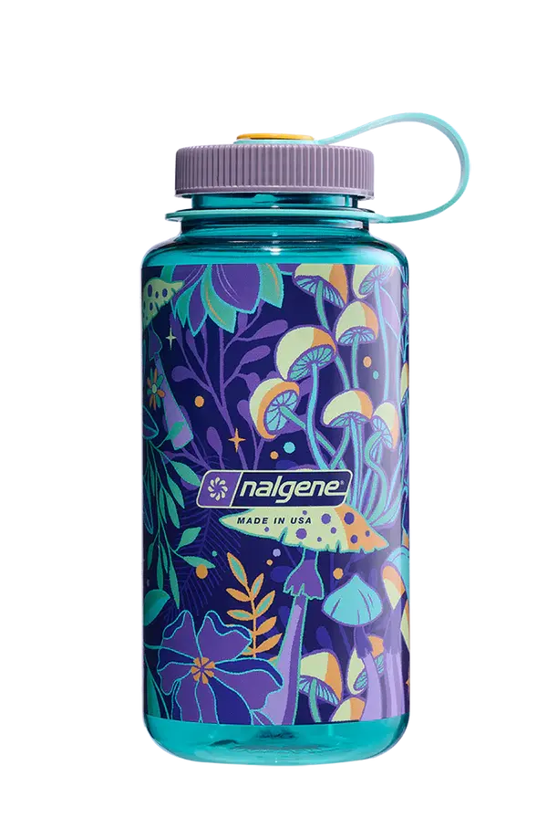 32Oz Wide Mouth Psychedelic Botanical Print Bottles 1