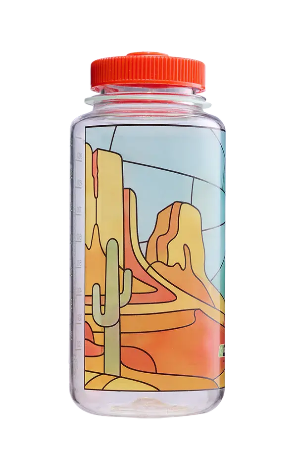 32Oz Wide Mouth Stained Glass Print Bottles 1
