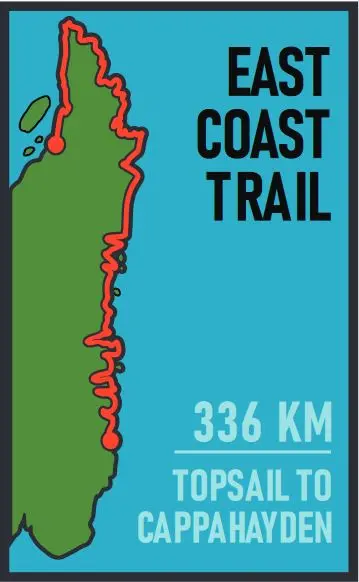 East Coast Trail - 336 Km Sticker 1