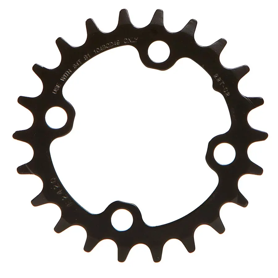 Mtb Chainring, 22T, 10Sp, Bcd: 64, Steel, Black 1