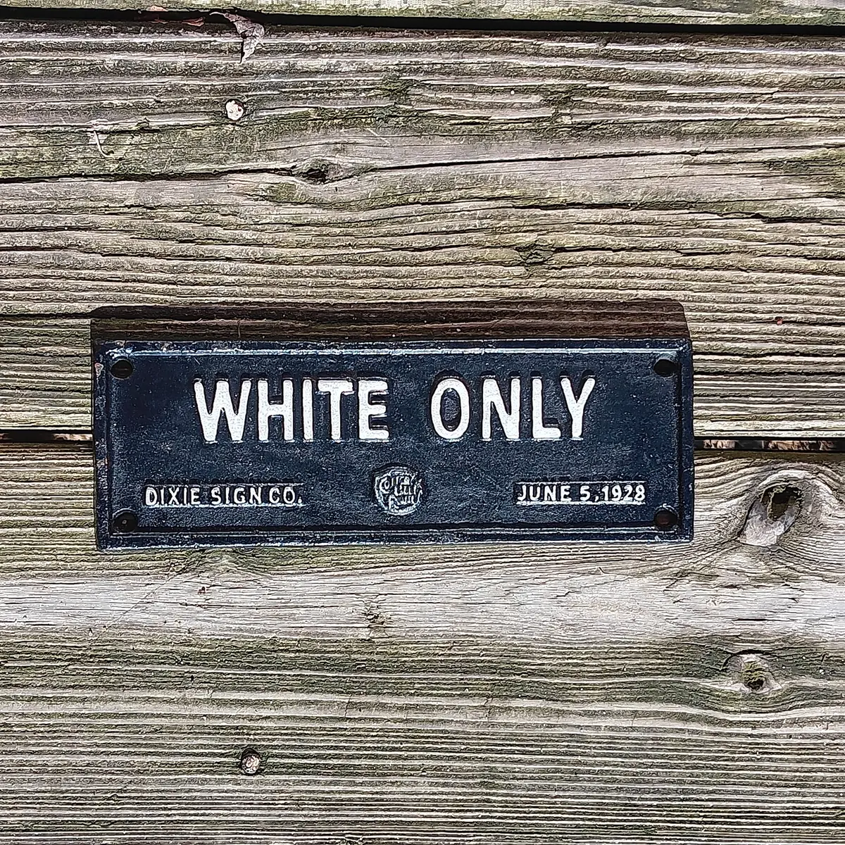 White Only Sign 1