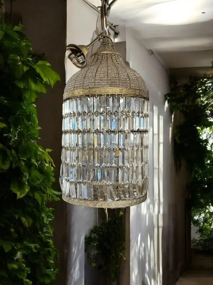 Iron Crystal Prism Chandelier 1
