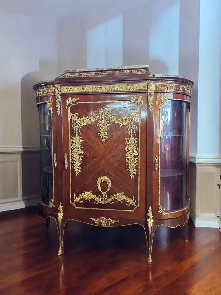 Marble Top Bronze Ormalu Side Board 1