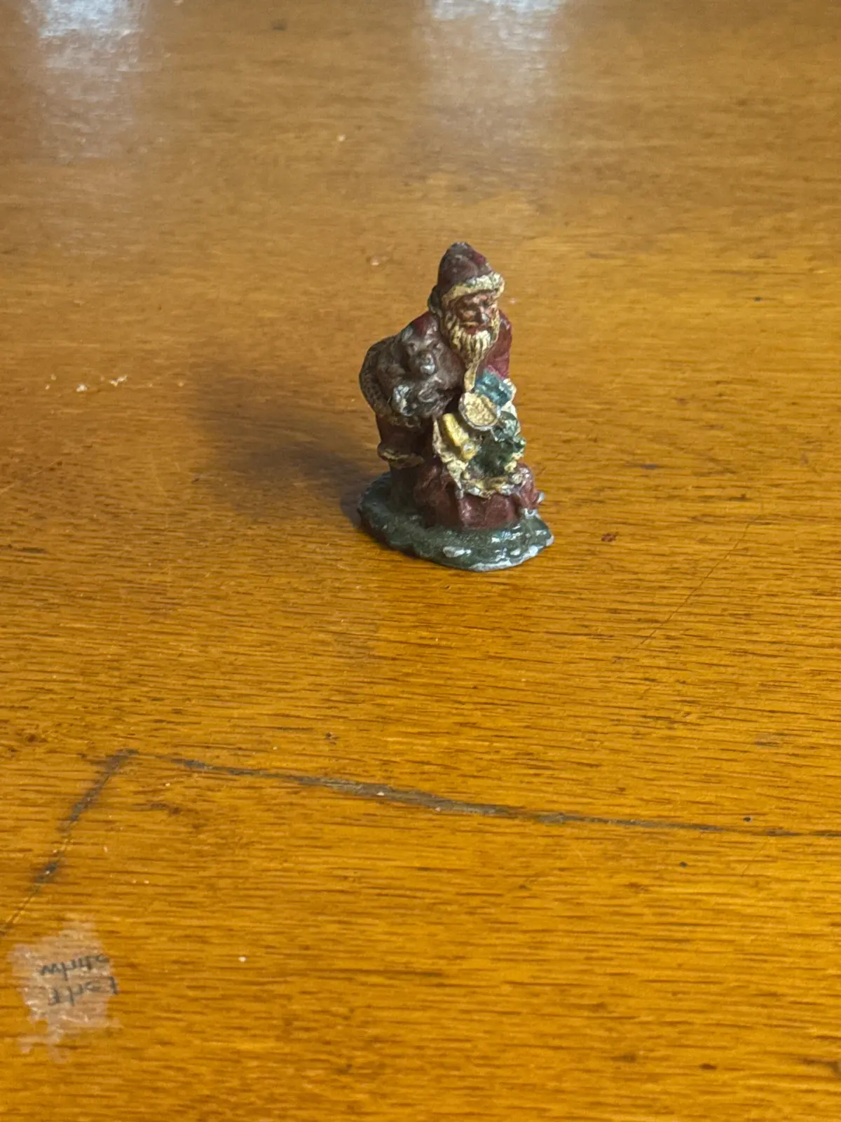 Solid Lead Santa Claus With Toys Statue 1