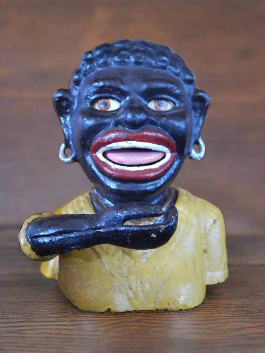 Cast Iron Mechanical Bank - Lady "Smalla" 1