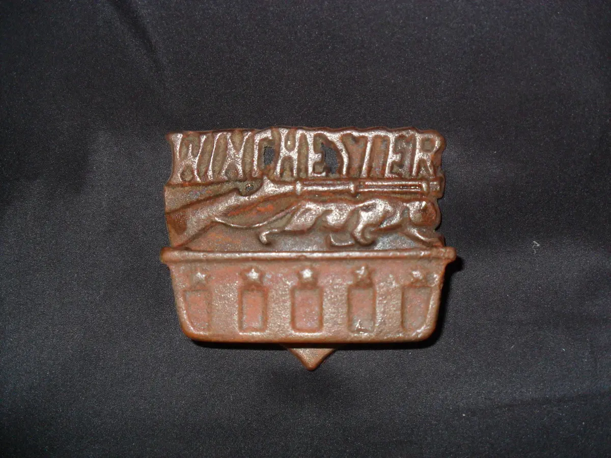 Winchester Matchbox Holder Cast Iron Vintage Style 1