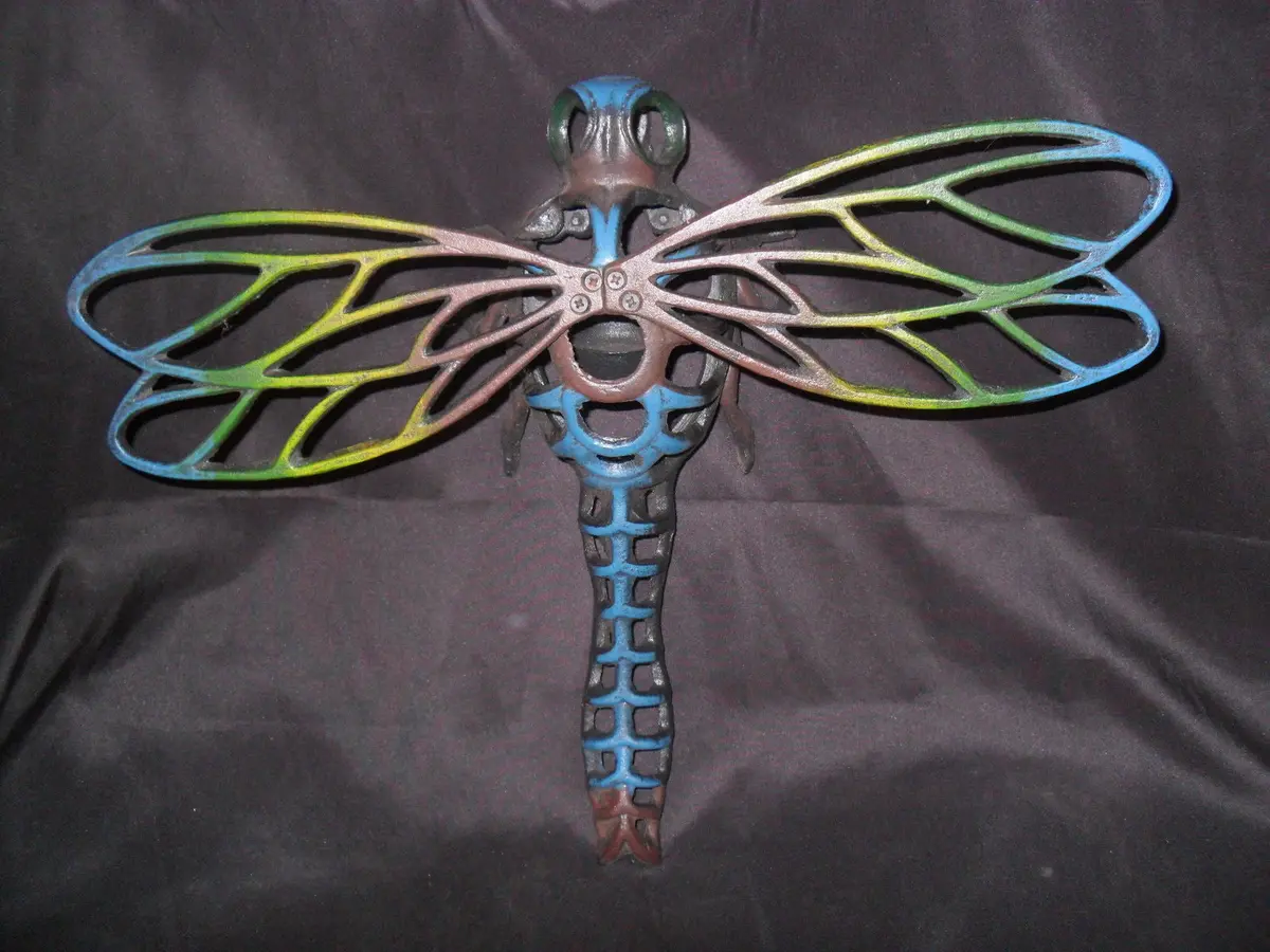 Dragonfly Tealight Holder Cast Iron Wall Mounted 1
