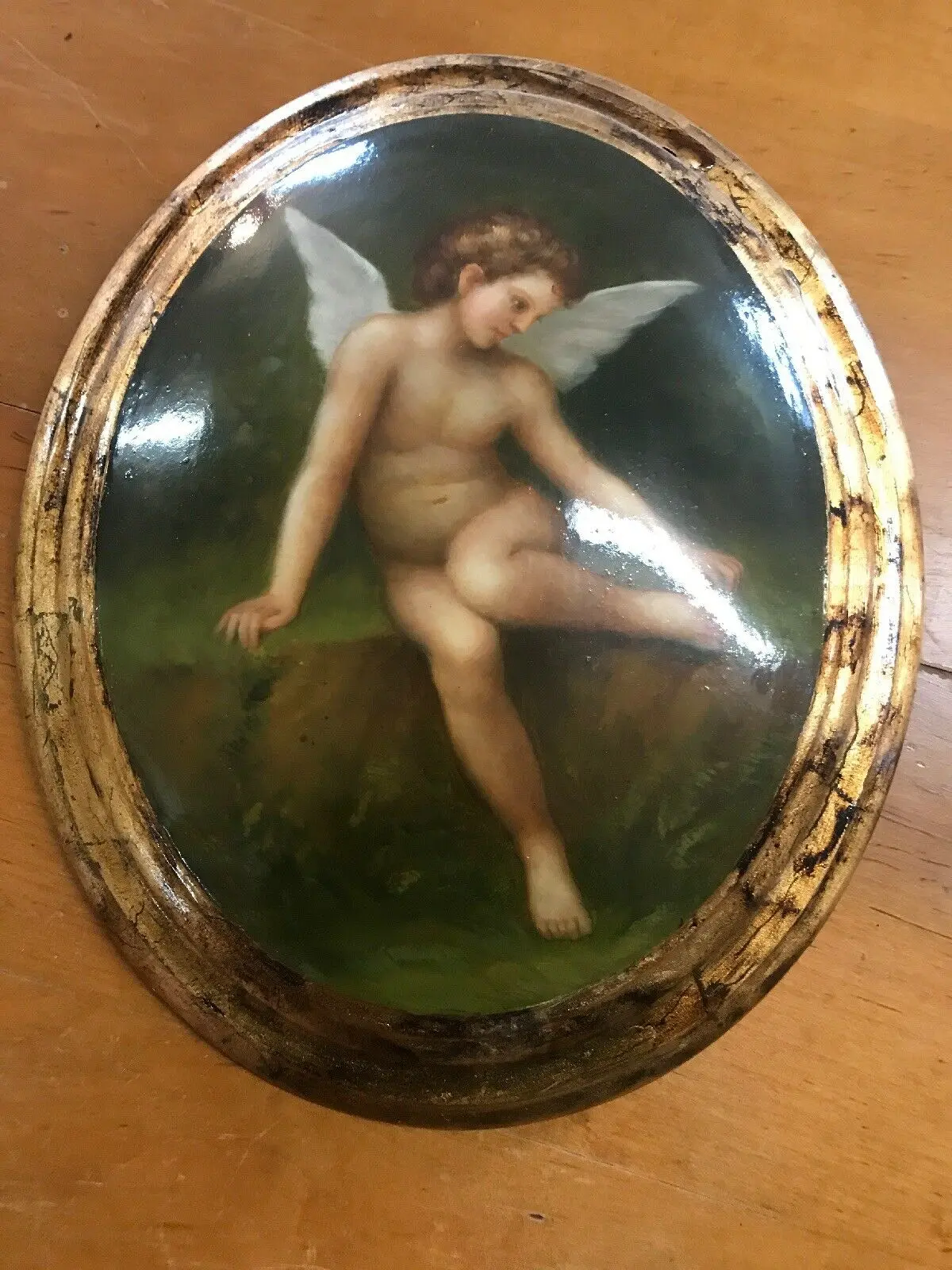 Oval Cherub Wall  Plaque 1