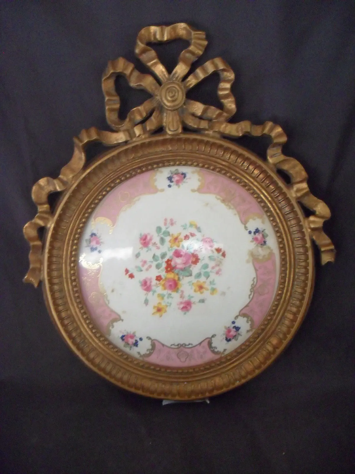 Porcelain - Gold Framed Hanging Wall Art 1