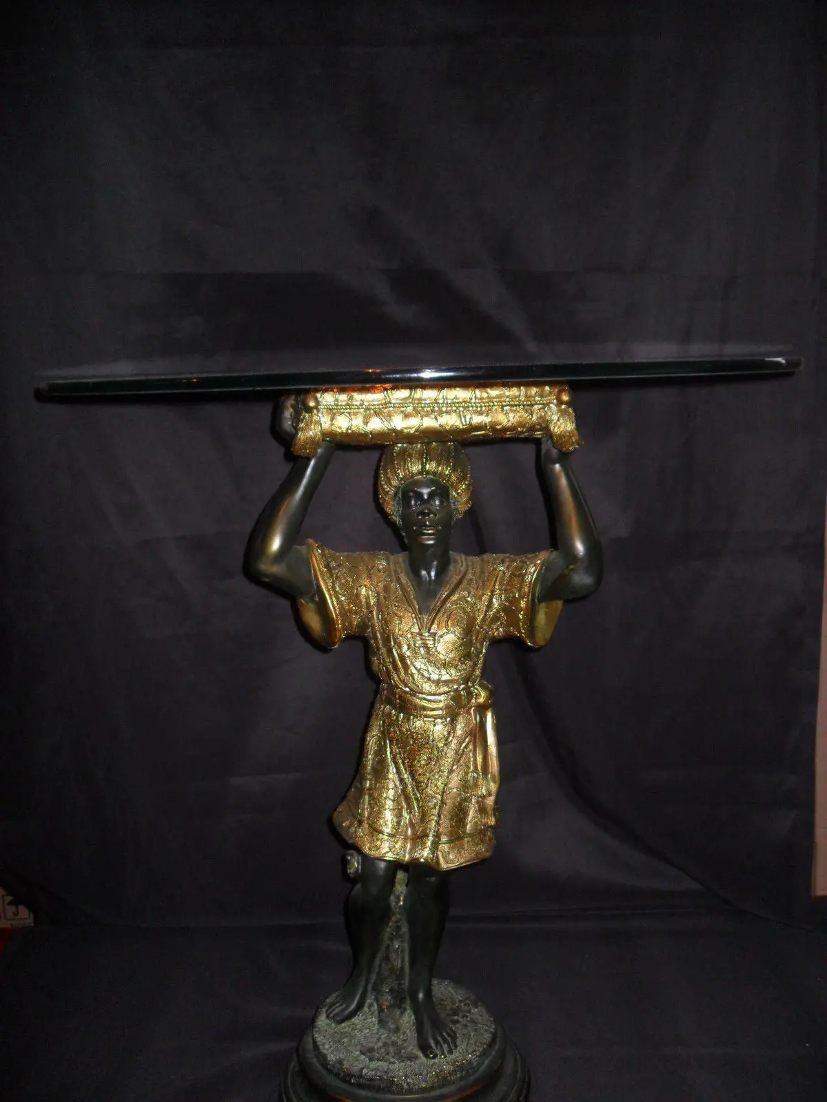 Glass Top Table - Blackamoor "Standing" 1
