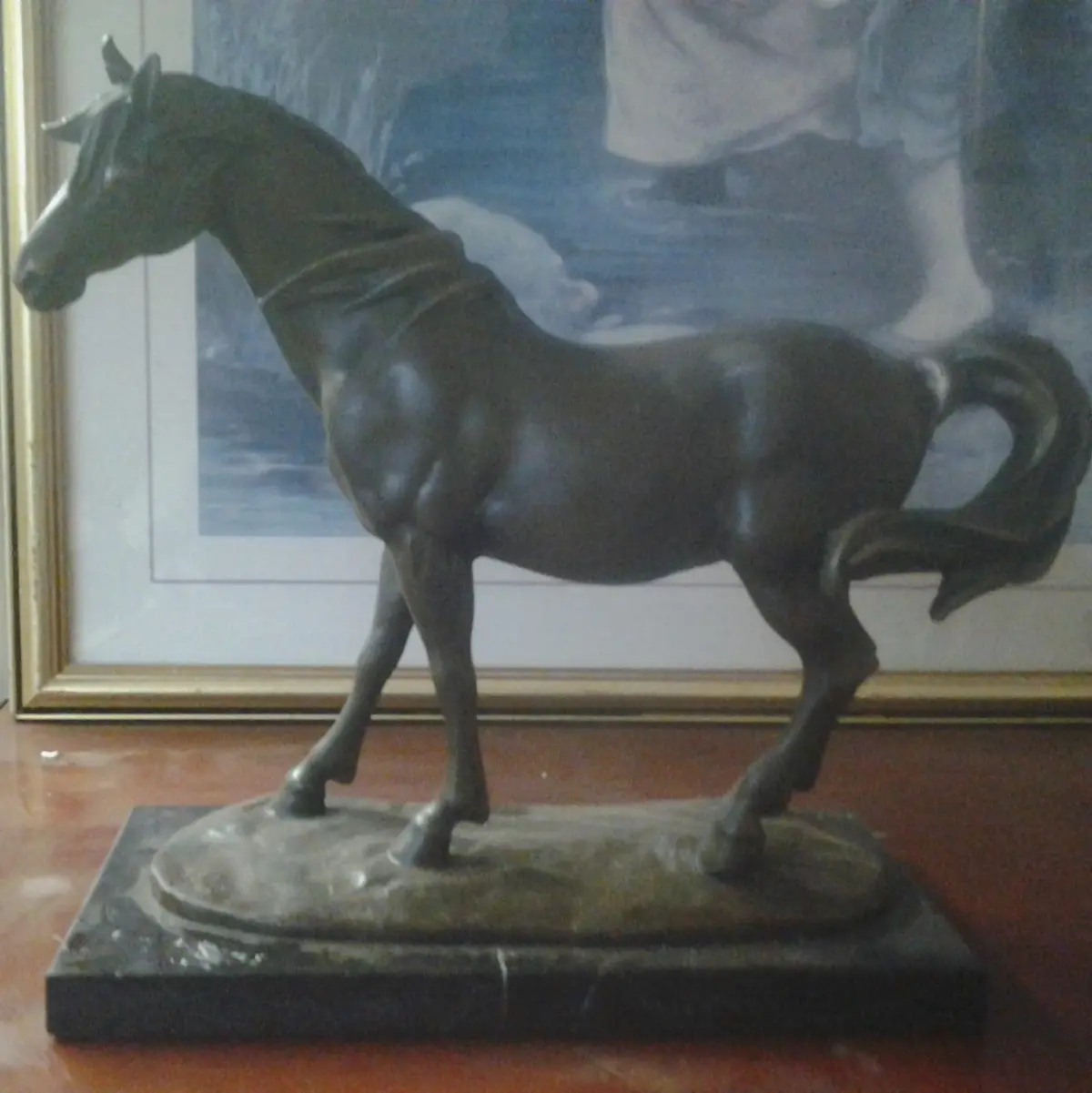 Bronze Figurine - Horse On Marble Base 1