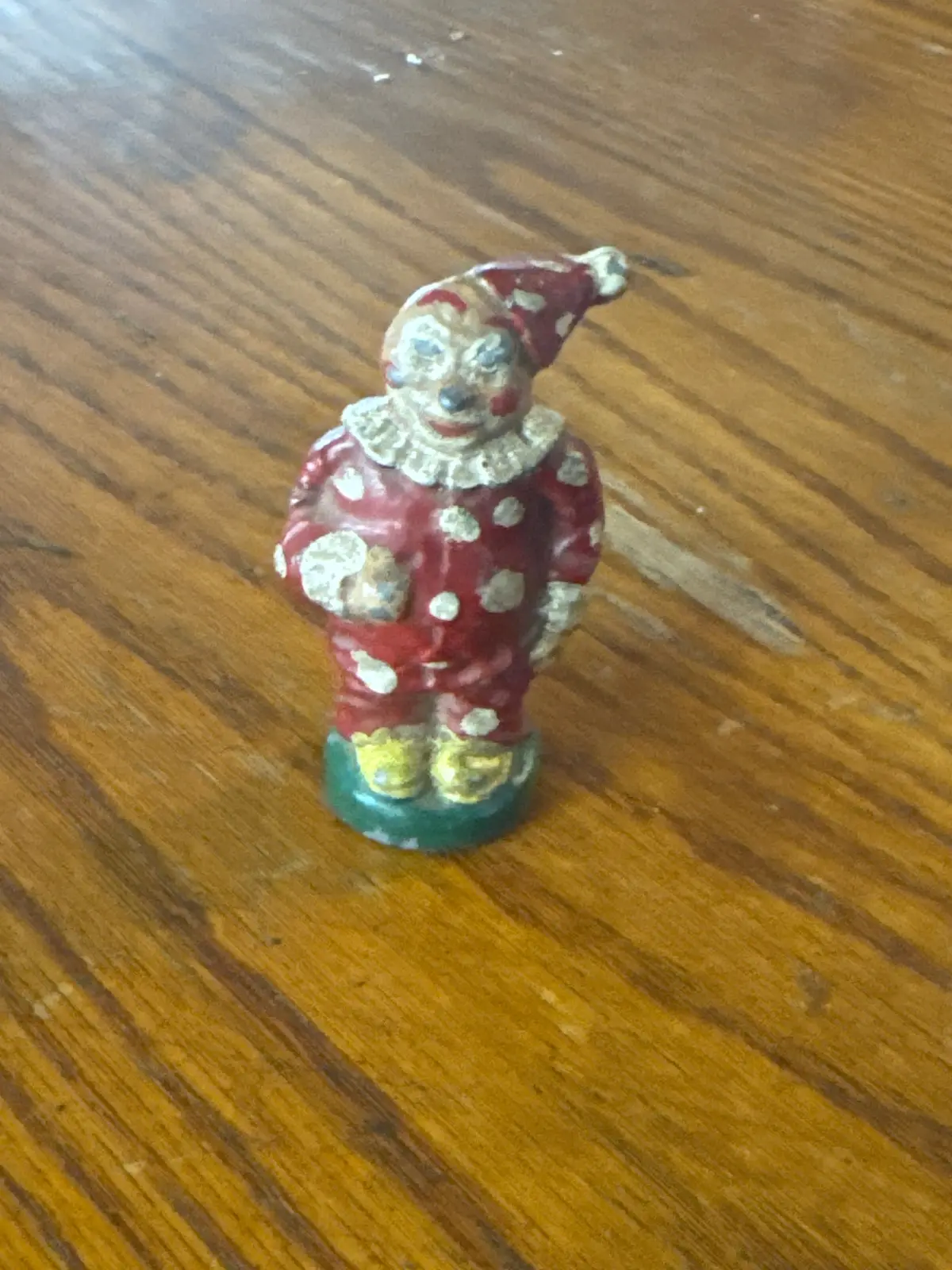 Solid Lead Red Clown Statue 1