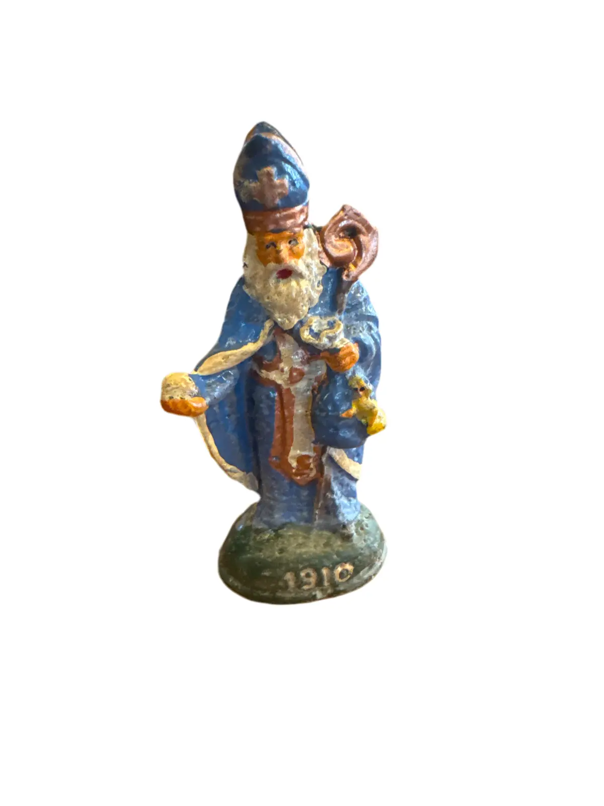 Lead Old Fashion Blue Santa Claus 1910 1