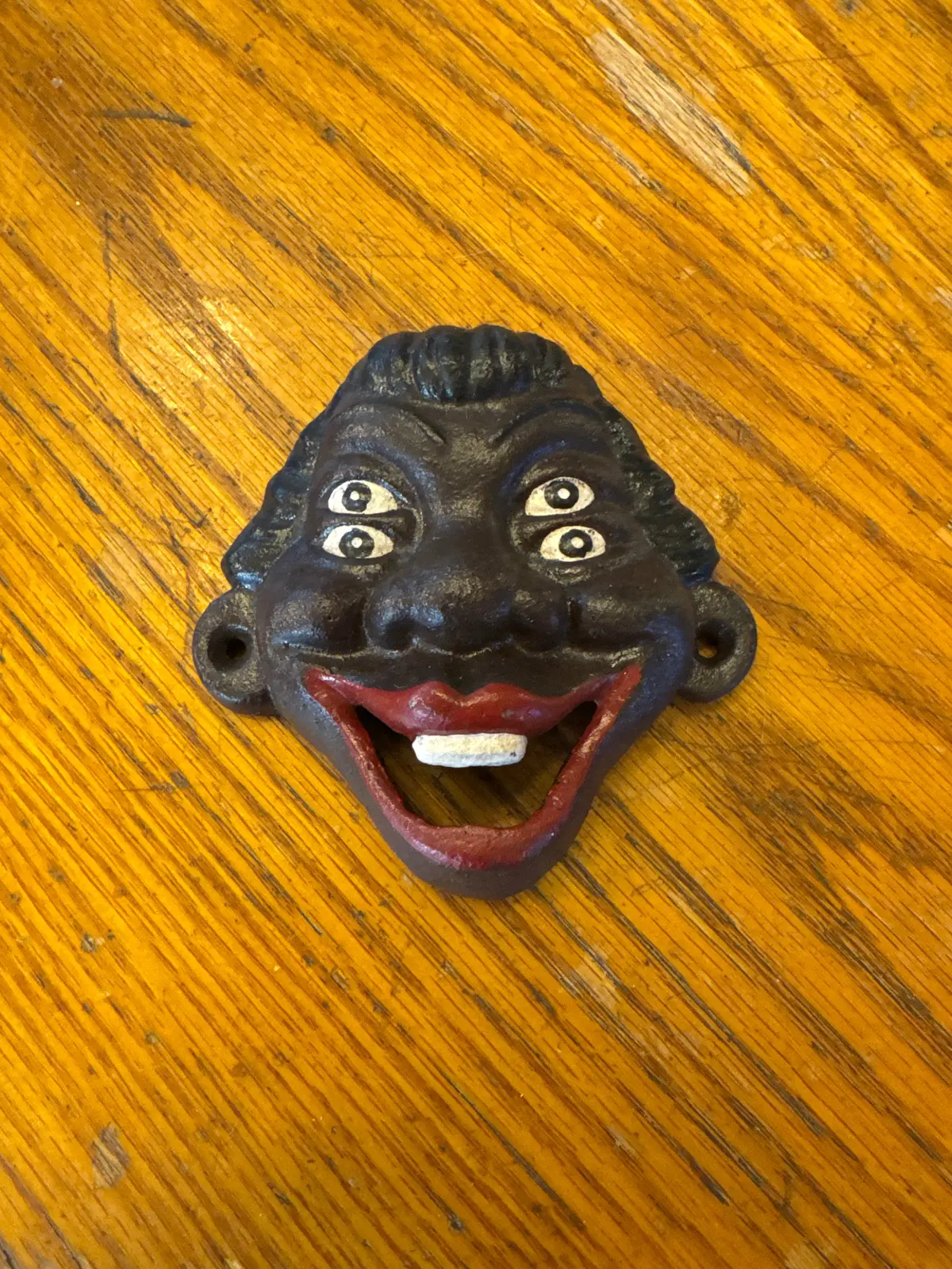 4 Eye Lady Black Americana Cast Iron Bottle Opener 1