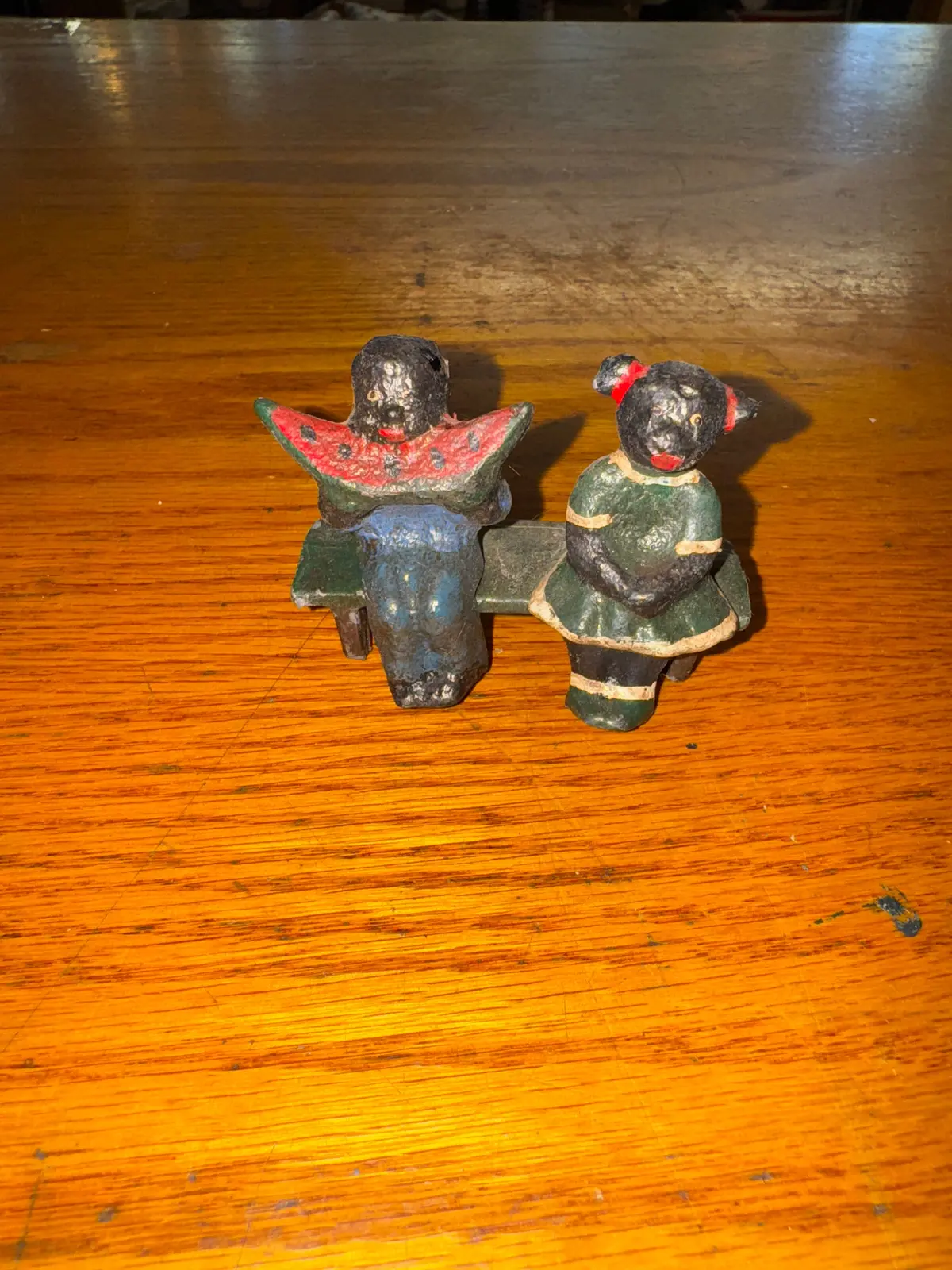 Lead Black Americana Kids Sitting On Bench 1