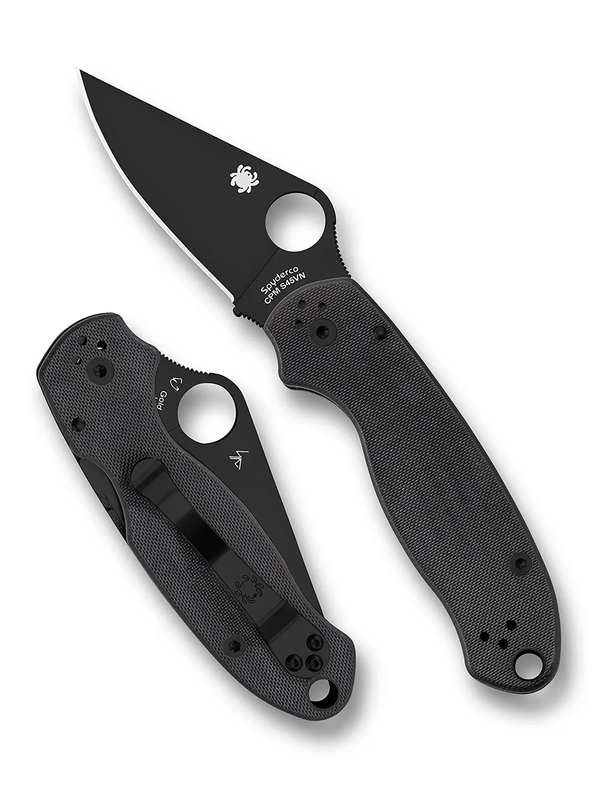 Para® 3 G-10 Knife - Black - Black Blade - Plainedge 1