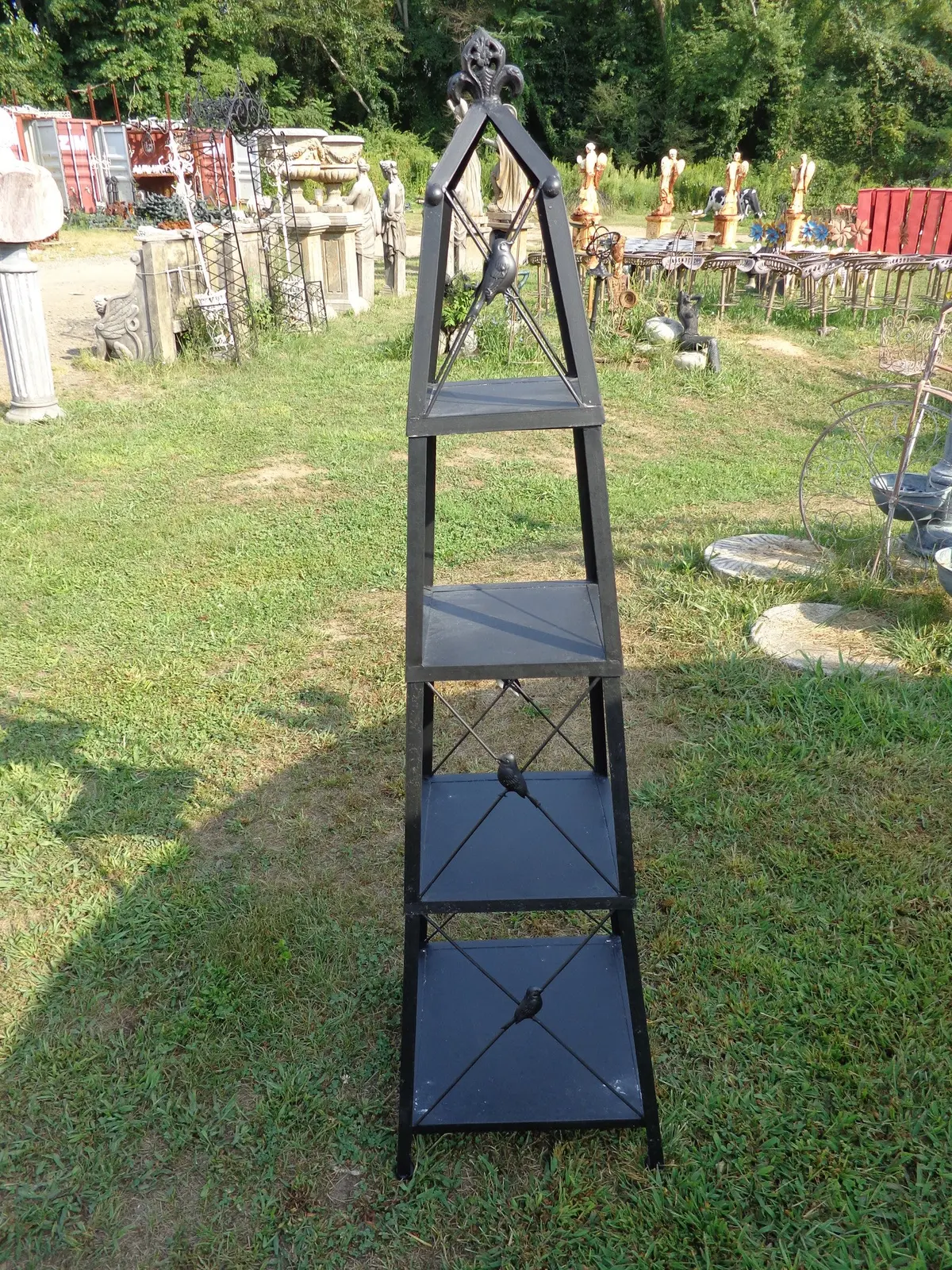 Industrial Black Stacking Obelisk Shelf 1
