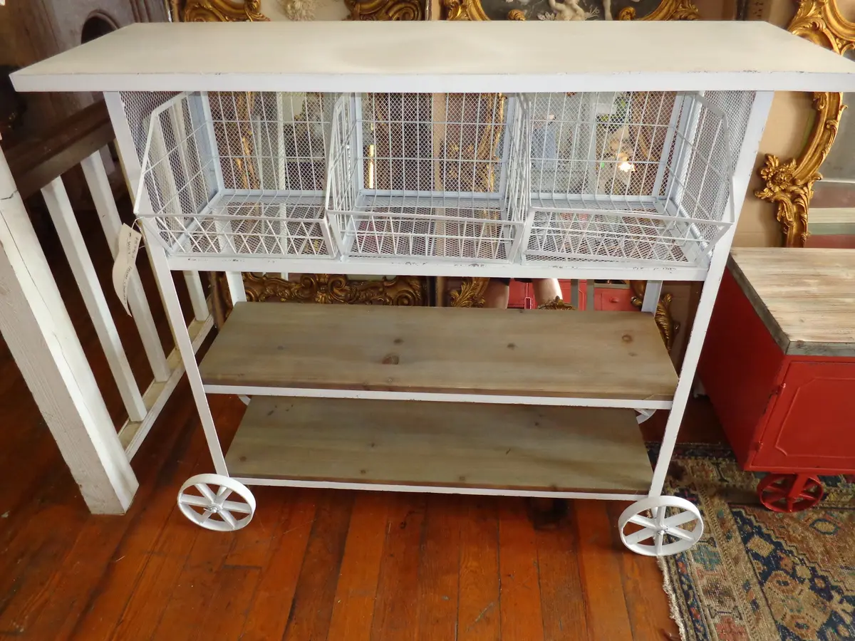 Industrial Movable Island / Table White 1