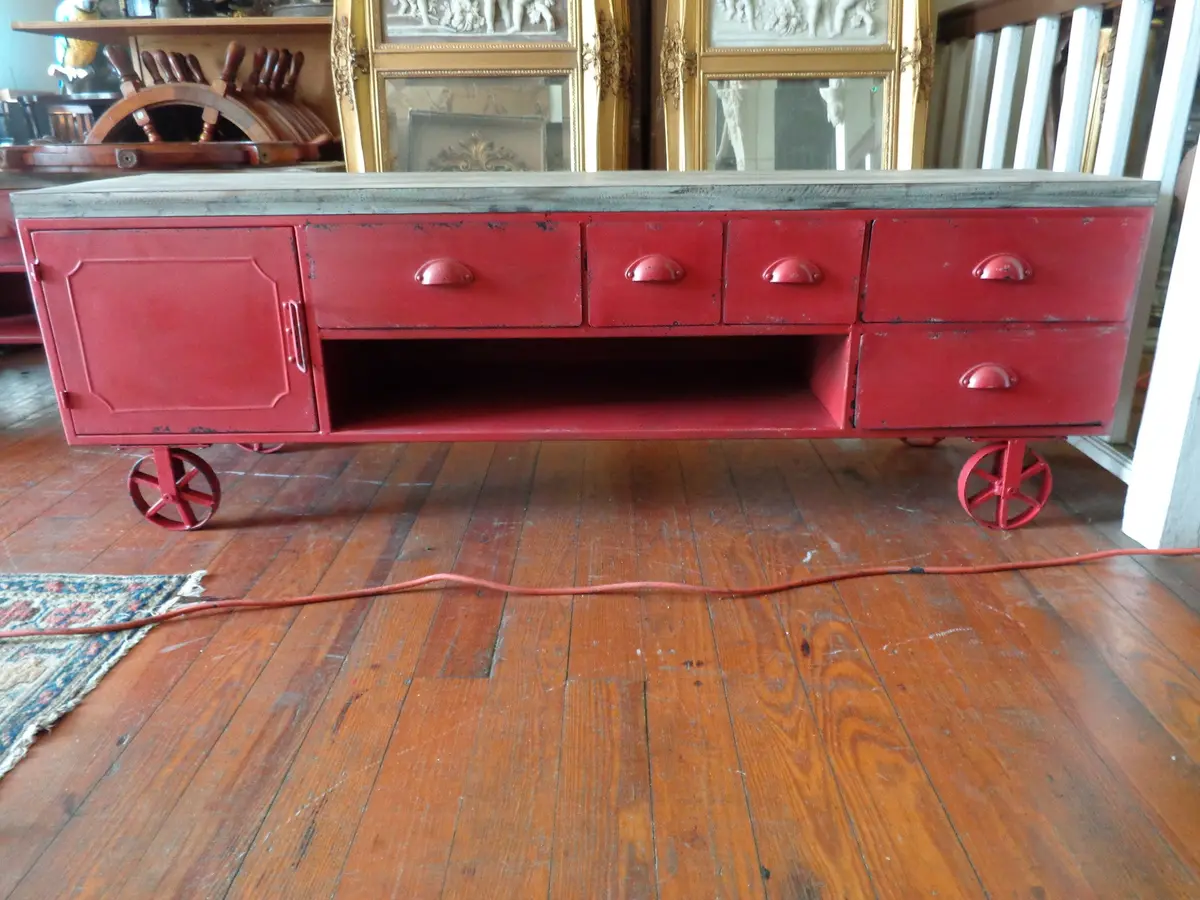 Coffee Cart Industrial Table/Tv Stand 1