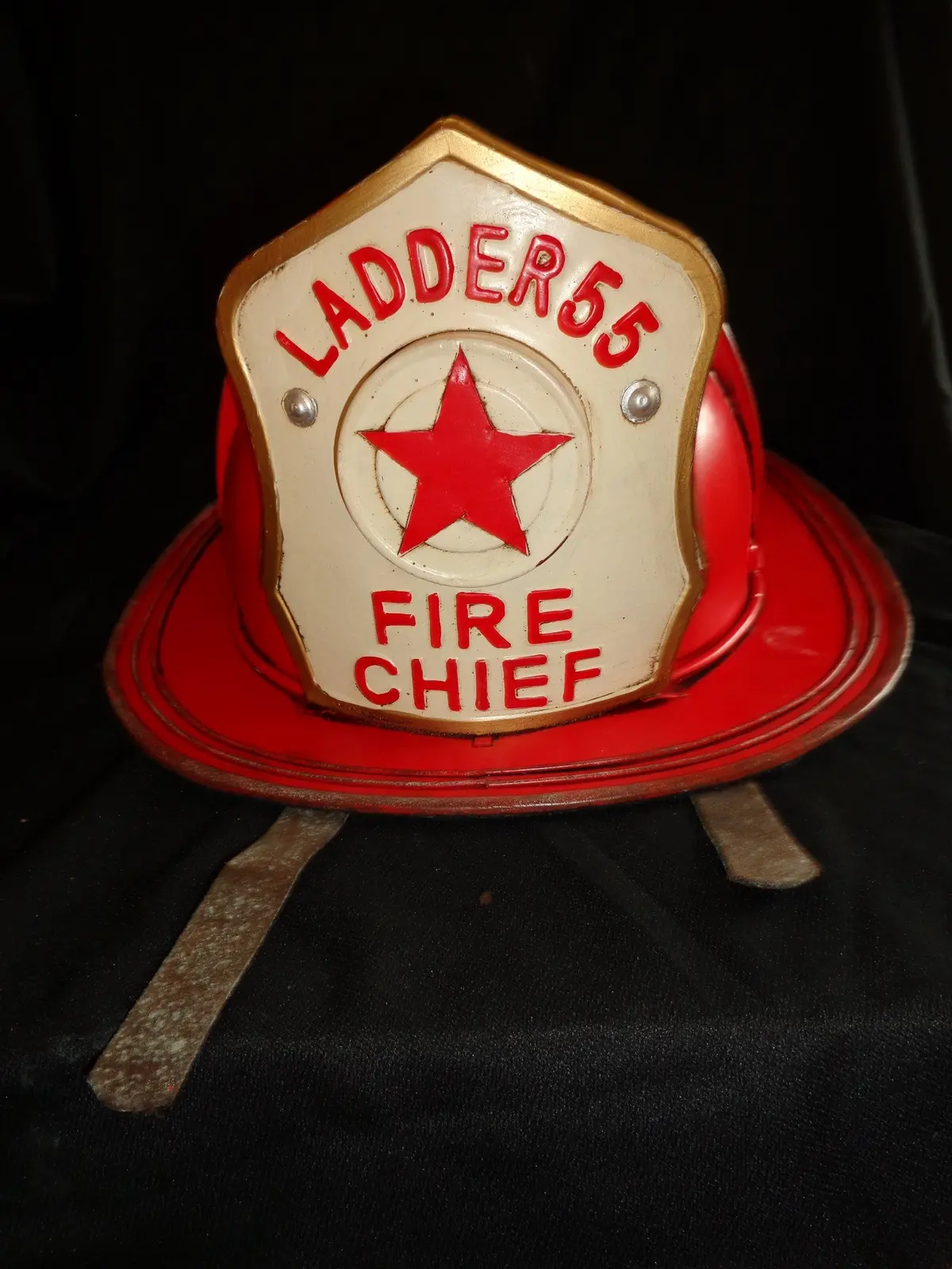 Metal Tin - Helmet Fireman Ladder 55 Fire Cheif 1