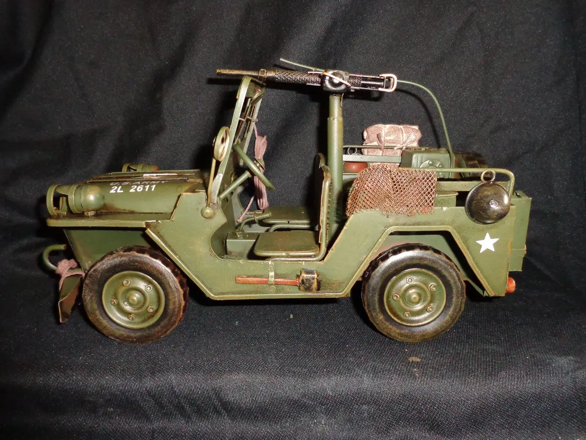 Vintage Toys - Willys Wb 1941 Jeep Wwii With Machinegun 1
