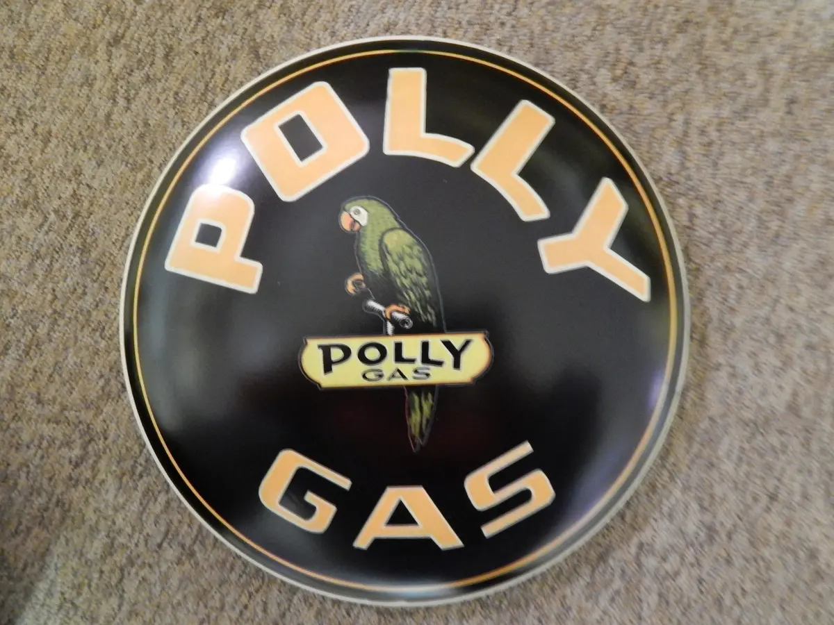 Tin Sign - Advertising Button "Polly Gas" 1