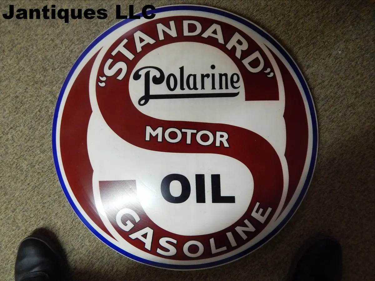 Tin Sign - Advertising Button "Standard Polarine" 1