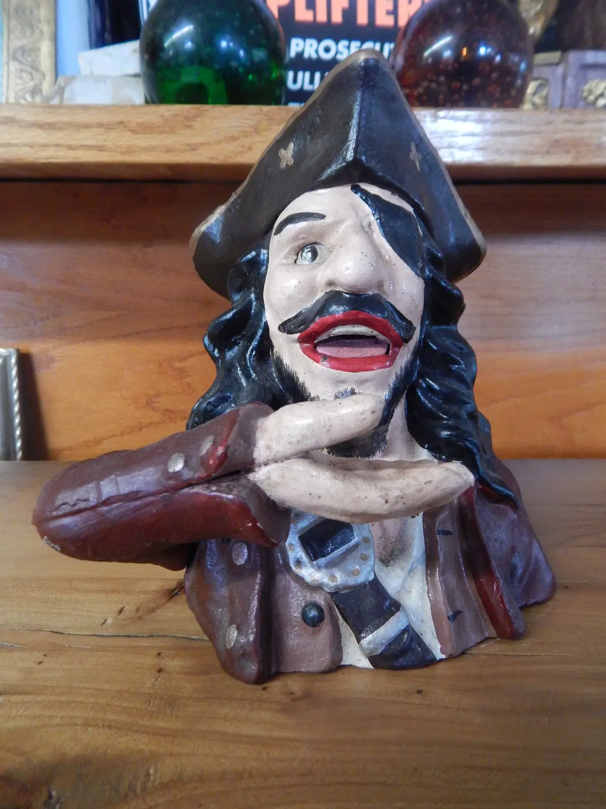 Cast Iron Mechanical Bank - Pirate 1
