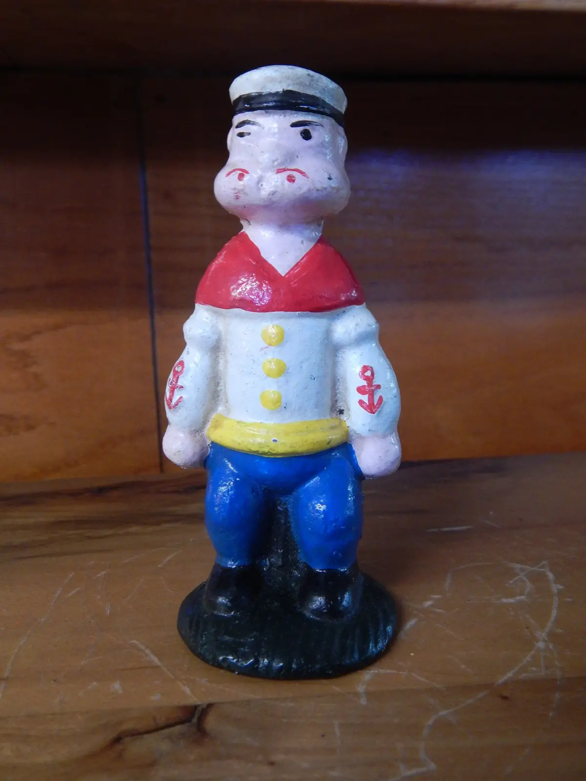 Popeye Cast Iron Penny Bank - Short Popeye The Sailor Man 1