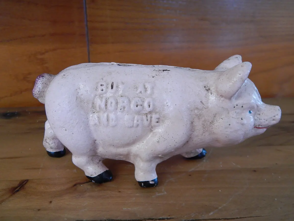 Pig Bank -Cast Iron  Norco Advertising 1