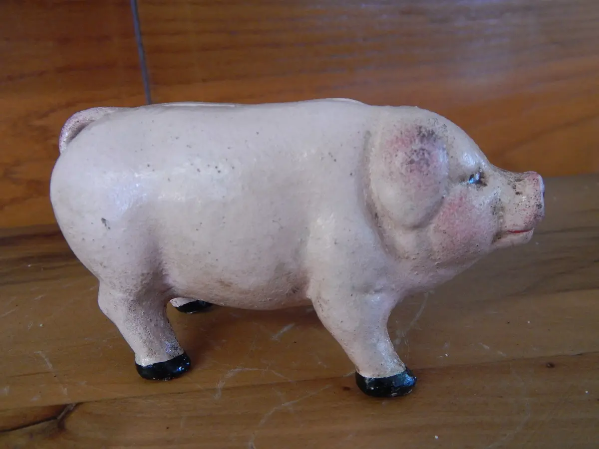 Pig Bank -Cast Iron  Pinky Pig 1